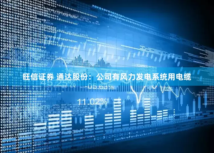 旺信证券 通达股份：公司有风力发电系统用电缆